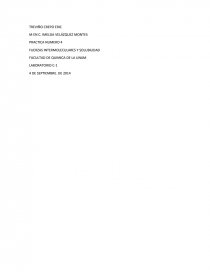 PRACTICA NUMERO 4 FUERZAS INTERMOLECULARES Y SOLUBILIDAD. Página 1