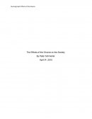 The Effects of the Divorce on the Society.