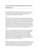 Características demográficas entre los individuos