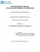 Formas físicas de expresar la concentración.