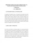 DISEÑO DE ESTRUCTURA DEL FORMATO DE UNA PAGINA DE TRABAJO DE INVESTIGACION