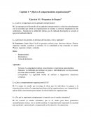 Capítulo 1: “¿Qué es el comportamiento organizacional?” Ejercicio #1: “Preguntas de Repaso”