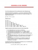 Desarrollo de Binomios