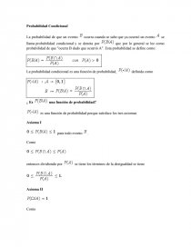 Probabilidad Condicional. TEOREMA DE BAYES. Página 1