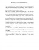 Ejemplo de Justificación e importancia de un proyecto