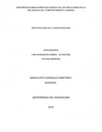 LAS ADICCIONES EN LA INFLUENCIA EN EL COMPORTAMIENTO HUMANO. Página 1