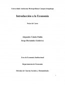 Área de Economía Institucional: Introducción a la economía