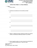 ESTRUCTURA ATÓMICA Y LA TABLA PERIÓDICA