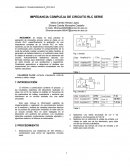 IMPEDANCIA COMPLEJA DE CIRCUITO RLC SERIE
