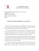 LA ORIENTACIÓN DEL HOMBRE POR LA METAFÍSICA