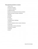 Pasos generales para elaborar un proyecto.