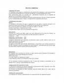 Apuntes acerca de la Política Comercial