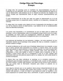 Ensayto: Código ético del psicologo.