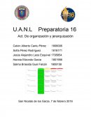 Preparatoria 16 Act. De organización y jerarquización