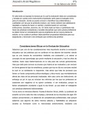 CONCIDERACIONES DE LA EVALUACIÓN EDUCATIVA