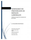 Análisis de riesgos de la instalación de gas natural