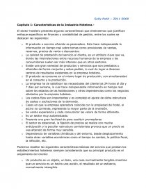 Capítulo 1: Características de la Industria Hotelera. Página 1