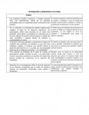 Participación y absentismo en la clase.