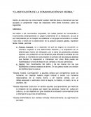 CLASIFICACIÓN DE LA COMUNICACIÓN NO VERBAL