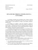 SITUACIÓN DEL INDÍGENA VENEZOLANO EN LA ACTUALIDAD.