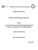 Filosofía y Sociología en la Educación.