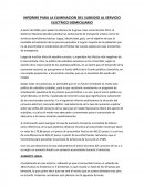 INFORME PARA LA ELIMINACION DEL SUBSIDIO AL SERVICIO ELECTRICO DOMICILIARIO