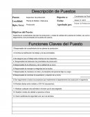 Descripcion de puesto de trabajo