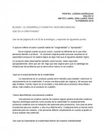BLOQUE I. EL DESARROLLO COGNITIVO. NOCIONES BASICAS.. Página 1