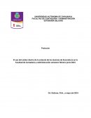El uso del celular dentro de la estancia de los alumnos de licenciatura en la Facultad de Contaduría y Administración semestre febrero-junio 2015