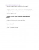 FUNCIONES DE RECURSOS HUMANOS.