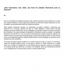 Análisis financiero. Tarea
