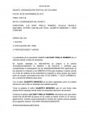 Actas de reunión: Organización del festival de colonias y temas comunitarios