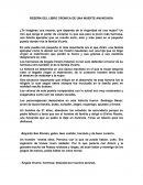 RESEÑA DEL LIBRO CRONICA DE UNA MUERTE ANUNCIADA