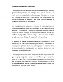 Son microbios, subproductos de organismos vivientes, y sustancias de ocurrencia natural, incluyendo ciertas sales y jabones, para prevenir, repeler, eliminar o reducir los daños causados por la plagas.. Página 6