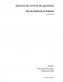 Sistema de control de pacientes Plan de Desarrollo de Software