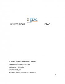 “LIDERAZGO, CALIDAD Y GESTIÓN”... Página 1