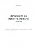 Introducción a la ingeniería industrial..