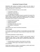 Internacional Transport of Goods