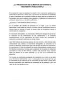 ¿La produccion de alimentos es acorde al crecimiento poblacional?