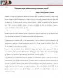 Embarazo en la adolescencia o embarazo juvenil