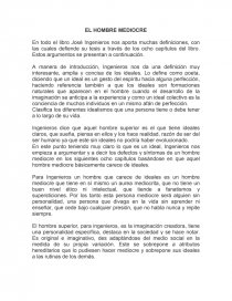 ENSAYO HOMBRE MEDIOCRE. Página 1