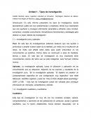 Unidad 1.- Tipos de investigación.