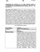 Documento de liquidación contractual: Suministro de solución integral