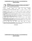 COMPRENSIÓN LECTORA APLICADA A LAS MATEMÁTICAS.
