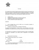 Designación del Representante y secretario de la Reunión