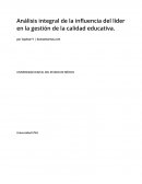 Análisis integral de la influencia del líder en la gestión de la calidad educativa.