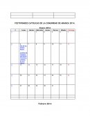 FESTIVIDADES CATOLICAS DE LA COMUNIDAD DE ARANZA 2014.