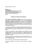 REFERENCIA: RECURSO DE REPOSICION