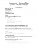 Codigos de etica cuestionario