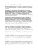 ¿Por qué la solidaridad es importante?